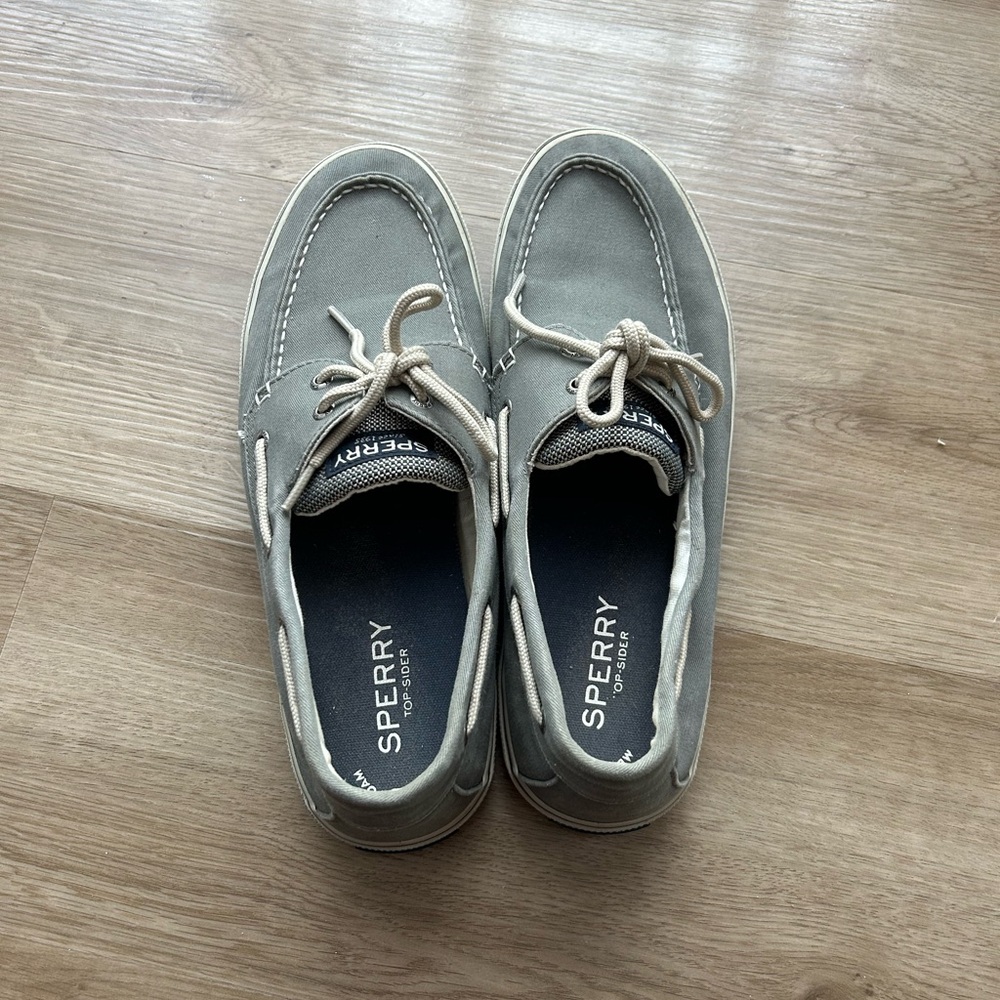 Gray Canvas Sperry Topsider, size 12